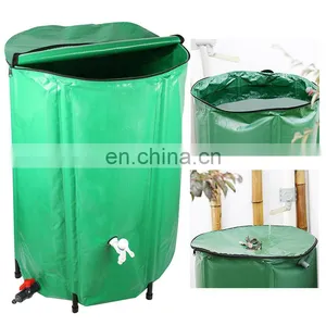55 Gal Garden Watering Flexible Collapsible Rain Barrel Pvc Rainwater Rain Water Collection Tank With Irrigation System thumbnail-4