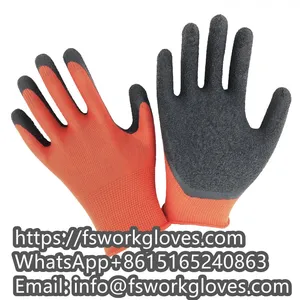 13Gauge Polyester Liner Crinkle Latex Coated Gloves Slip Resistant Gloves Slip Proof Gloves Anti Slip Gloves thumbnail-5
