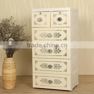 Plastic Storage Cabinet Household Baby Clothes Drawers With Lock thumbnail-5
