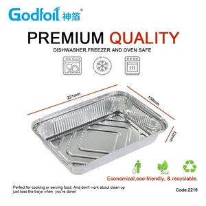 Rectanglar Aluminum Foil Container Wrinkle Wall Container thumbnail-1