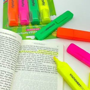 Wholesale Custom Non Toxic Fluorescent Square Highlighter Pen Washable School Water Based Markers Set for Kids thumbnail-5