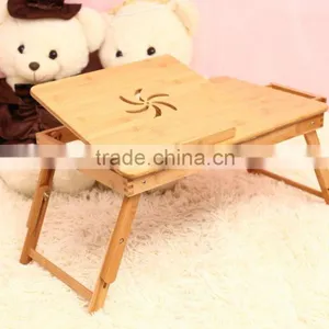 100% Bamboo Computer Table Bamboo Folding Laptop thumbnail-1