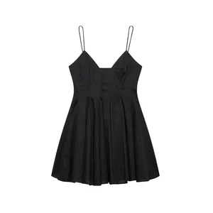 2025 New European and American Fashion Simple Poplin Short Dress thumbnail-5