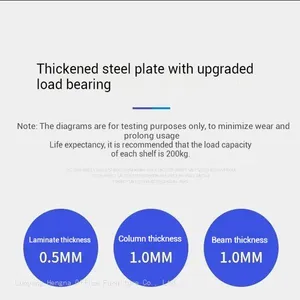 Quick Assembly Workshop Shelving Unit - Space-Saving Main-Subframe Design for Garage & Manufacturing Facilities thumbnail-2