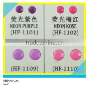Neon Iron on Octagon Neon Purple Round Flatback Ss10 3mm 300 Gross Package thumbnail-1