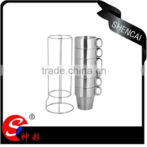 Stainless Steel Travel Mug/ 7pcs Tea Cup Drinking Water Coffee Mug Set thumbnail-2