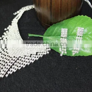 Tassel Glass Crystal Wedding Jewelry Sets for Bridal Beautiful Jewelry Set Wholesale thumbnail-2
