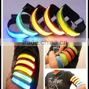 Batteries Replaceable Led Radiant Safety Lattice Optical Fiber Armbands thumbnail-1