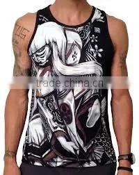 Men's Sublimation Tank Top/Digital Printing Singlet/3d Printing Top thumbnail-1