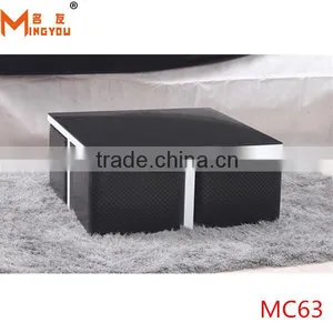 3 Pc Glass Top Cocktail Coffee Table Set thumbnail-3