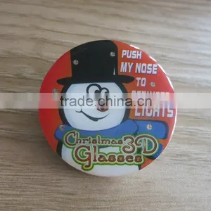 PC Borad Logo Epoxy Front Switch Flahing LED Brooch Badges thumbnail-1