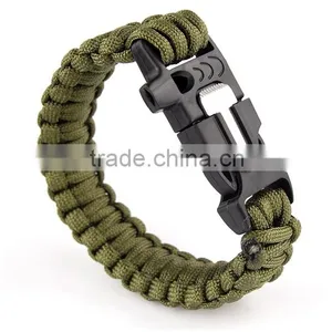 Bracelet Paracord Whistle Gear Flint Fire Starter Kits Outdoor thumbnail-2