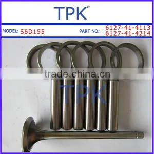 Engine Valve for Komatsu S6D155, Exhaust Valve, Outlet Valve 6127-41-4214, Inlet Valve, Insert Valve, Intake Valve 6127-41-4214 thumbnail-1