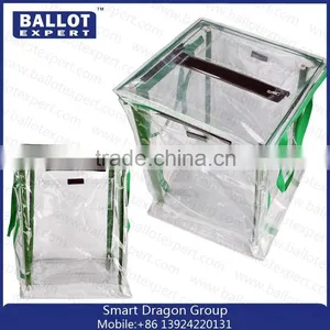 Custom Made Plastic Storage Boxes/ Clear Pvc Ballot Box thumbnail-3