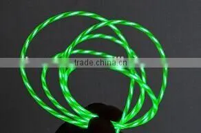 New Design EL Flowing USB Data Cable for Iphone for Android thumbnail-5