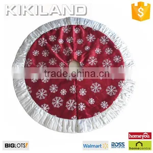 52 Inch Most Popular Snowflake Handmade Velvet Christmas Tree Skirt thumbnail-1