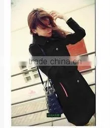 TOP Fashion Women Double Breasted Trench Coats Outwear Slim Jackets Overcoats thumbnail-4
