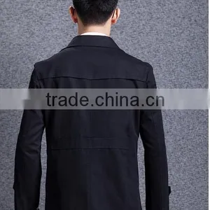 Manufacturers Selling Man Paragraph Dust Coat Grows in the Spring and Autumn Period and the New Lapel Leisure Fashion Personali thumbnail-6