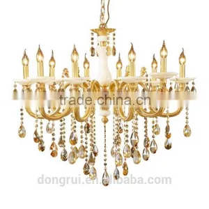 Europe Royal Style Classical Full Copper Baccarat Luxury Decorative Lighting Hotel Chandelier 265-8H thumbnail-2