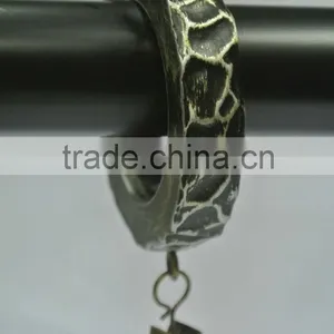 Modern Curtain Rod Rings With Clips For 1", 1-1/4" and 1-1/2" Curtain Rods, Modern Window Treatments thumbnail-1