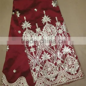 2016 New Arrival High Quality African Raw Silk George for Evening Dress thumbnail-4