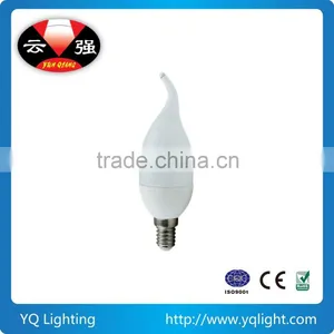 Plastic and Aluminum 3W E14 LED Bulb thumbnail-3