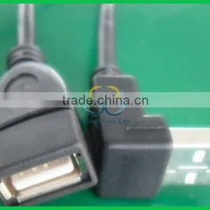 USB 2.0 AM-AF Angle Cable thumbnail-1