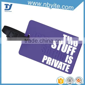 Factory Direct Sale Rubber Pvc Travel Luggage Name Tags thumbnail-1