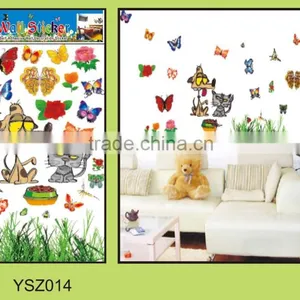 Fashionable Cute Butterfly With Animal Vinyl Decorative Stickers for Home Decor/furniture thumbnail-1