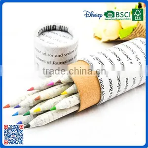 2016 New Promotion Newspaper Color Pencil in Tube Sets Supplier's Choice thumbnail-2