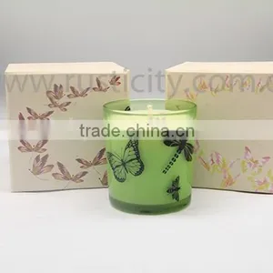 Handmade Colorful Soy Candle, High Capacity Black Glass Candle Jar thumbnail-1
