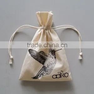 Custom Cotton Fabric Shoe Bags With Embroidery Logo thumbnail-1