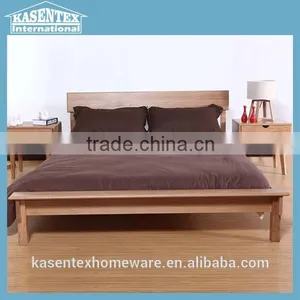 Wooden Modern Style Bed Solid Wood Assembled Double Bed thumbnail-1