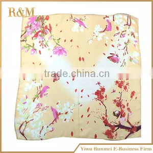 Hot New Printing Chinese Square Silk Scarf thumbnail-1
