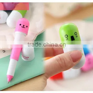 Pill Shaped 0.55mm10 Colors Ballpoint Pen Wholesale thumbnail-1