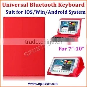 Tablet PC Universal Bluetooth Keyboard With Leather Case for Android Win IOS System Bluetooth 3.0 thumbnail-1