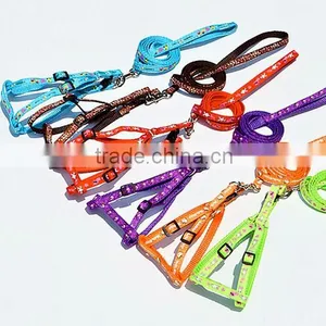 Training Dog Pet Puppy Cat Adjustable Nylon Harness Lead Leash Traction Rope thumbnail-2