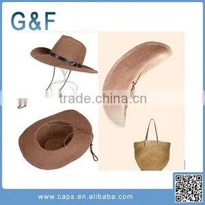 In Stock Cheap Plain Cowboy Straw Hat thumbnail-1