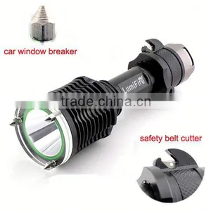 1158 New Design!! XM-L T6 LED Ultra Power Aluminum Torch Light Flashlight With Hammer/ Belt Cutter and Crank Quality Choice thumbnail-6