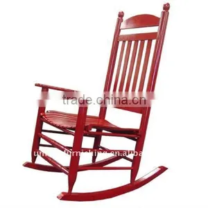 UCF0076 Wooden Red Rocking Chair thumbnail-1