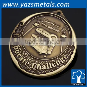 Manufacturer Antique Brass Souvenir Geocache Coin Medal thumbnail-1