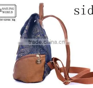 Hottest Vintage Style With Printing Ladies Canvas Backpack thumbnail-3