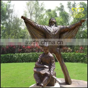 Selling Outdoor Garden Decoration Bronze Sister and Brother Statue thumbnail-6
