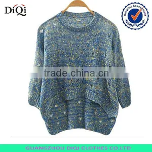 Royal Hollow Gold Wire Hedging Blue Sweater thumbnail-1