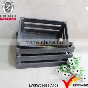 Luckywind Wholesale Vintage Wooden Storage Basket thumbnail-1