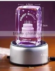Customizde Crystal 3d Laser for Birthday Valentine's Gifts thumbnail-5