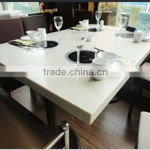 Solid Surface KFC Restaurant Table/hot Pot Table,artificial Marble Top Dining Table,Restaurant Table thumbnail-1