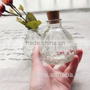 Clear Pumpkin Wishing Glass Bottle,glass Plant Bottle With Wooden Cork,stopper thumbnail-2