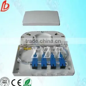 Plastic 4cores Indoor FTTH Fiber Optic Terminal Box OTB-C04,Ftth Mini Fiber Optic Terminal Box thumbnail-1