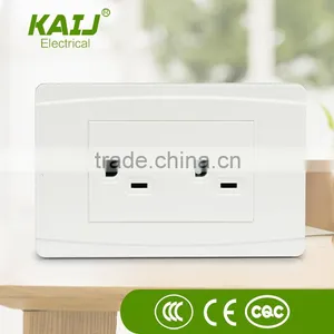 American Standard Double 3 Pin 6 Pin Electrical Female Socket Outlet 10a Wall Socket thumbnail-3